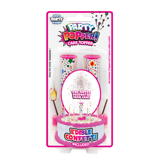 Party Popper! Cake Topper - Pink