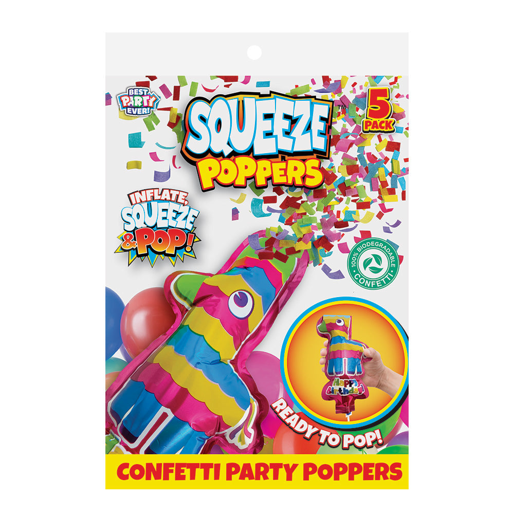 Squeeze Poppers Piñata Confetti Party Poppers