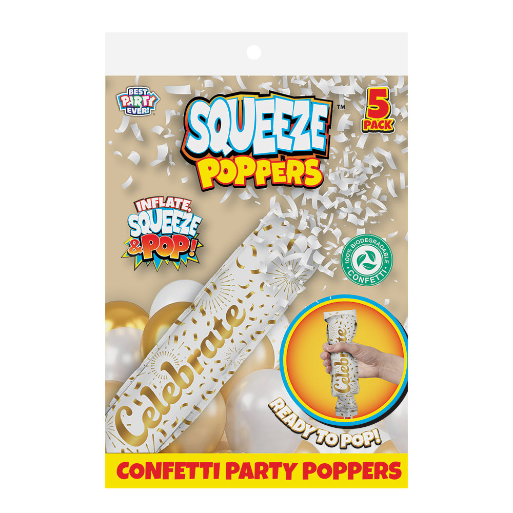 Squeeze Poppers Celebrate Confetti Cannon