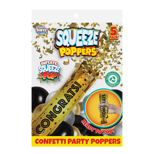 Squeeze Poppers Congrats Confetti Cannon