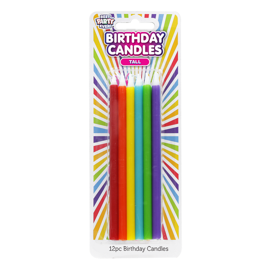 Assorted Tall Birthday Candles