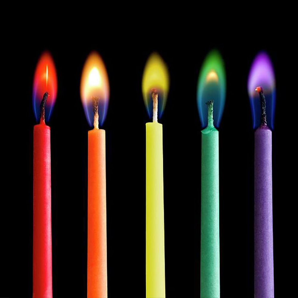 Colorful Flames Birthday Candles