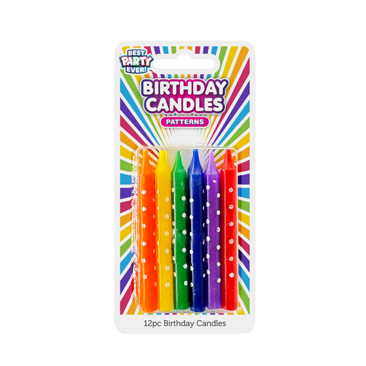 Assorted Color Polka Dot Birthday Candles