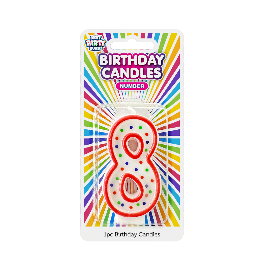 Number 8 Birthday Candle