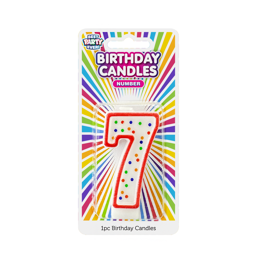 Number 7 Birthday Candle