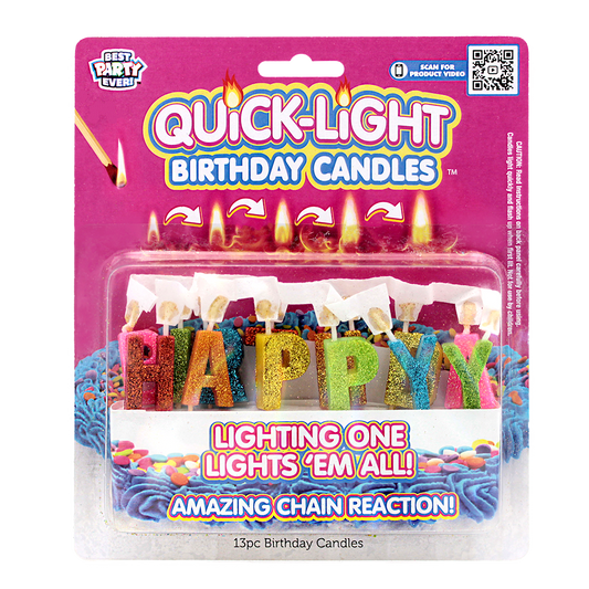 Quick-Light Happy Birthday Letter Candles