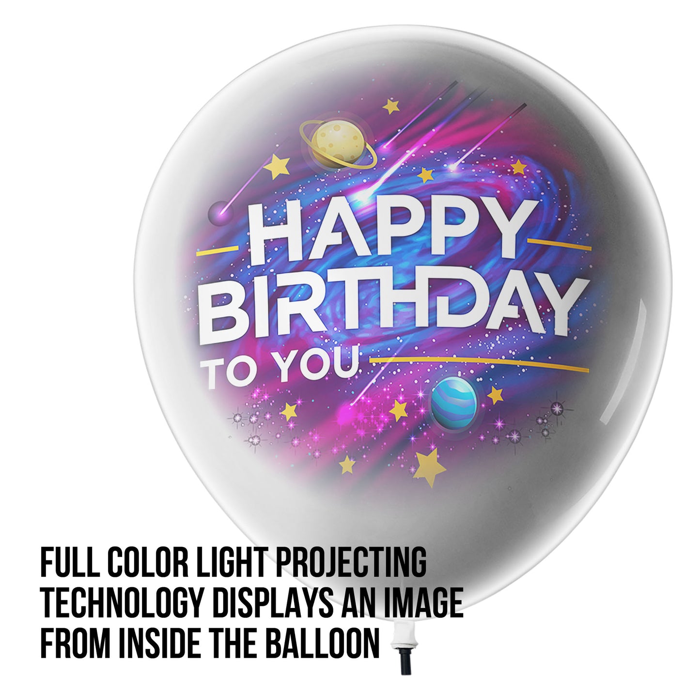 Lazer Balloons Happy Birthday Outer Space