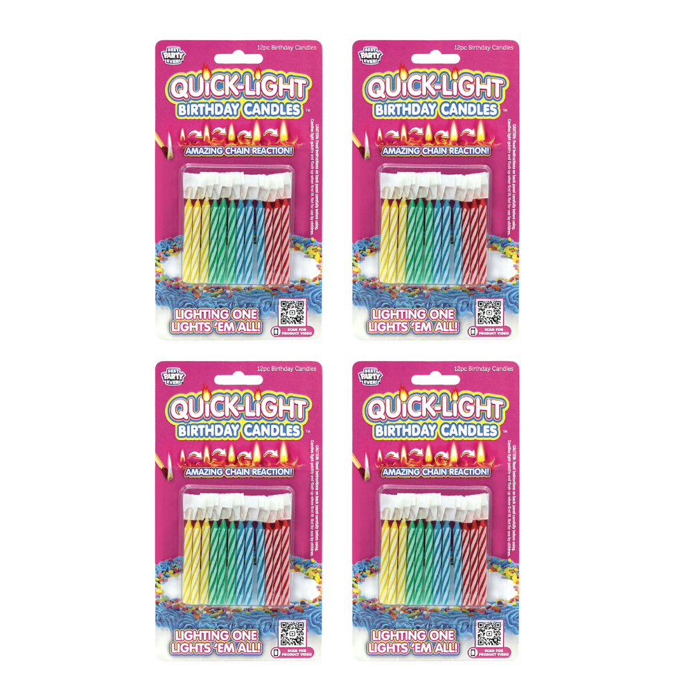 Primary Quick-Light Birthday Candles 4-Pack