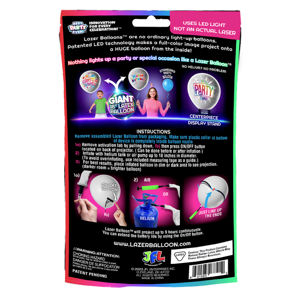 Lazer Balloons Happy Birthday Outer Space
