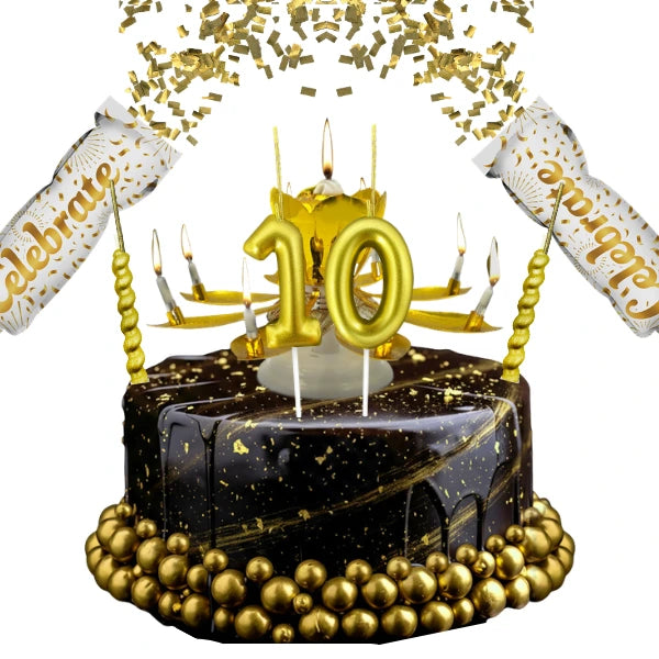 Golden Sparkleez Birthday Candle Bundle
