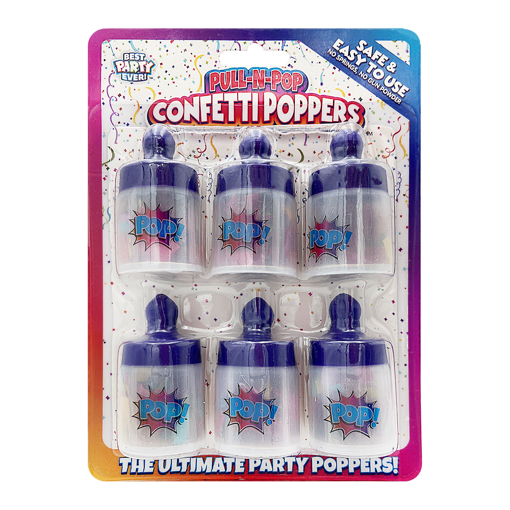 Pull 'n Pop Confetti Poppers Party Pack