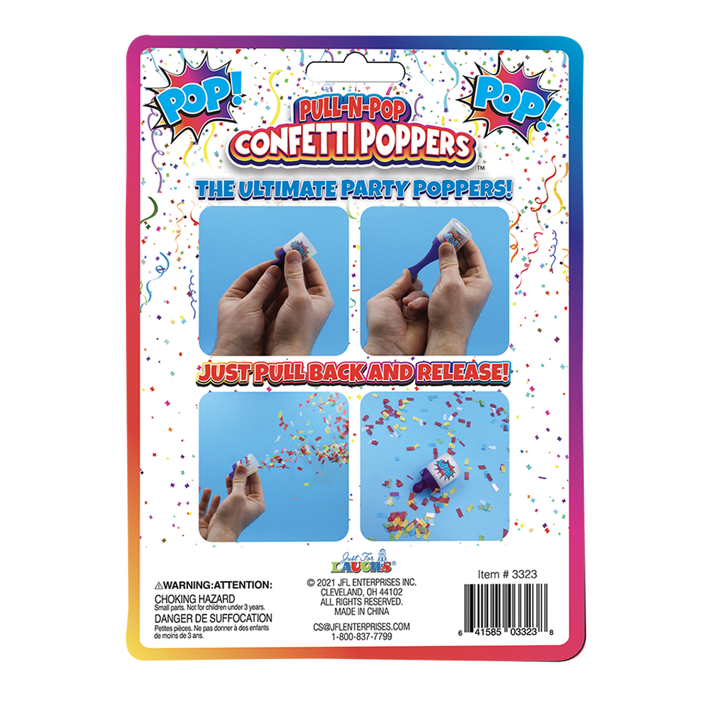 Pull 'n Pop Confetti Poppers Party Pack