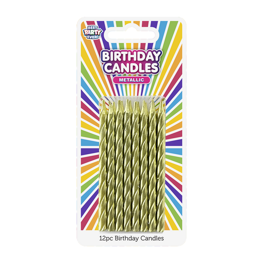 Metallic Gold Birthday Candles