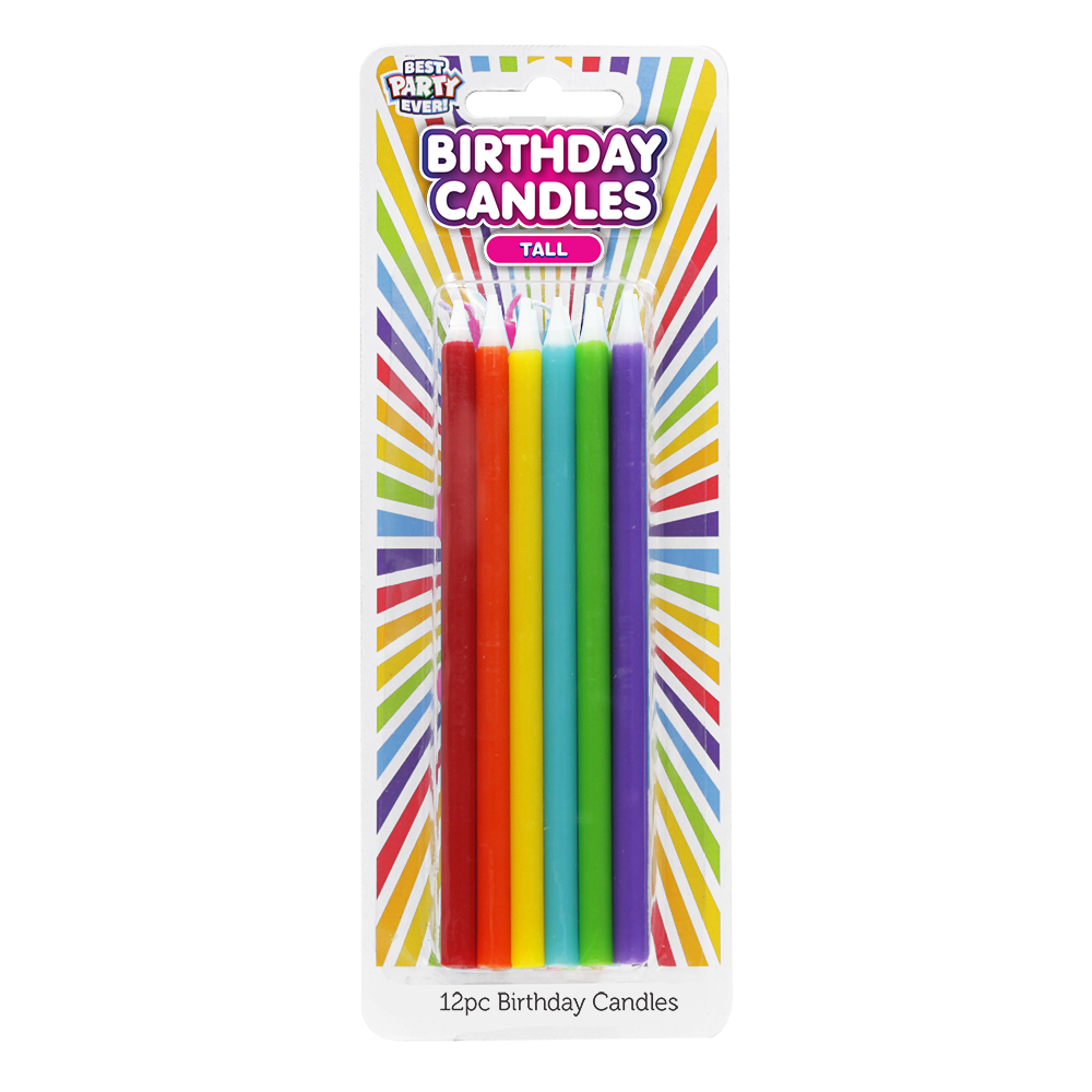 Assorted Tall Birthday Candles