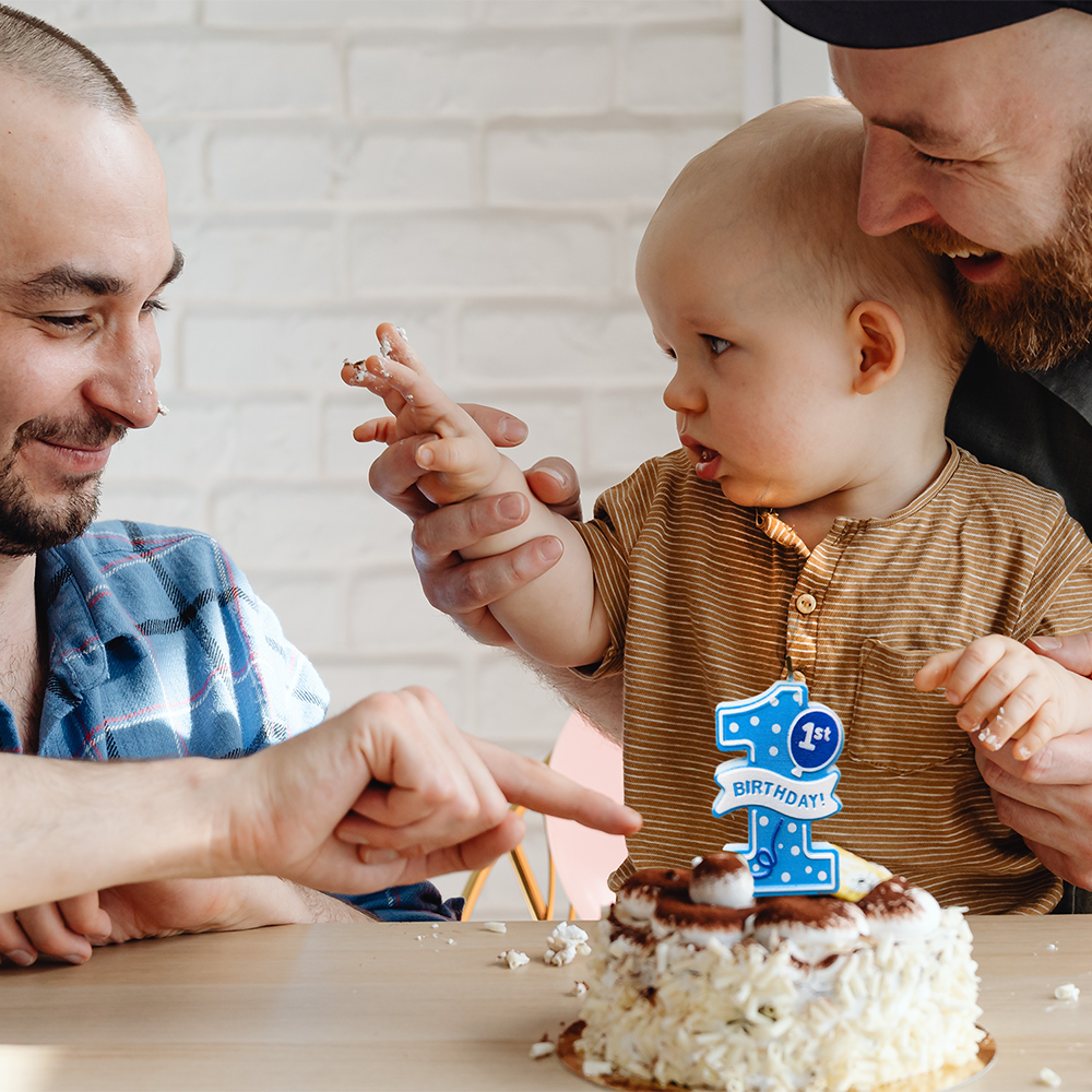 Blue Baby's 1st Birthday Candle