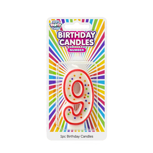 Number 9 Birthday Candle