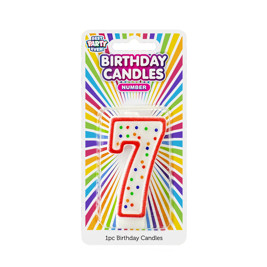 Number 7 Birthday Candle