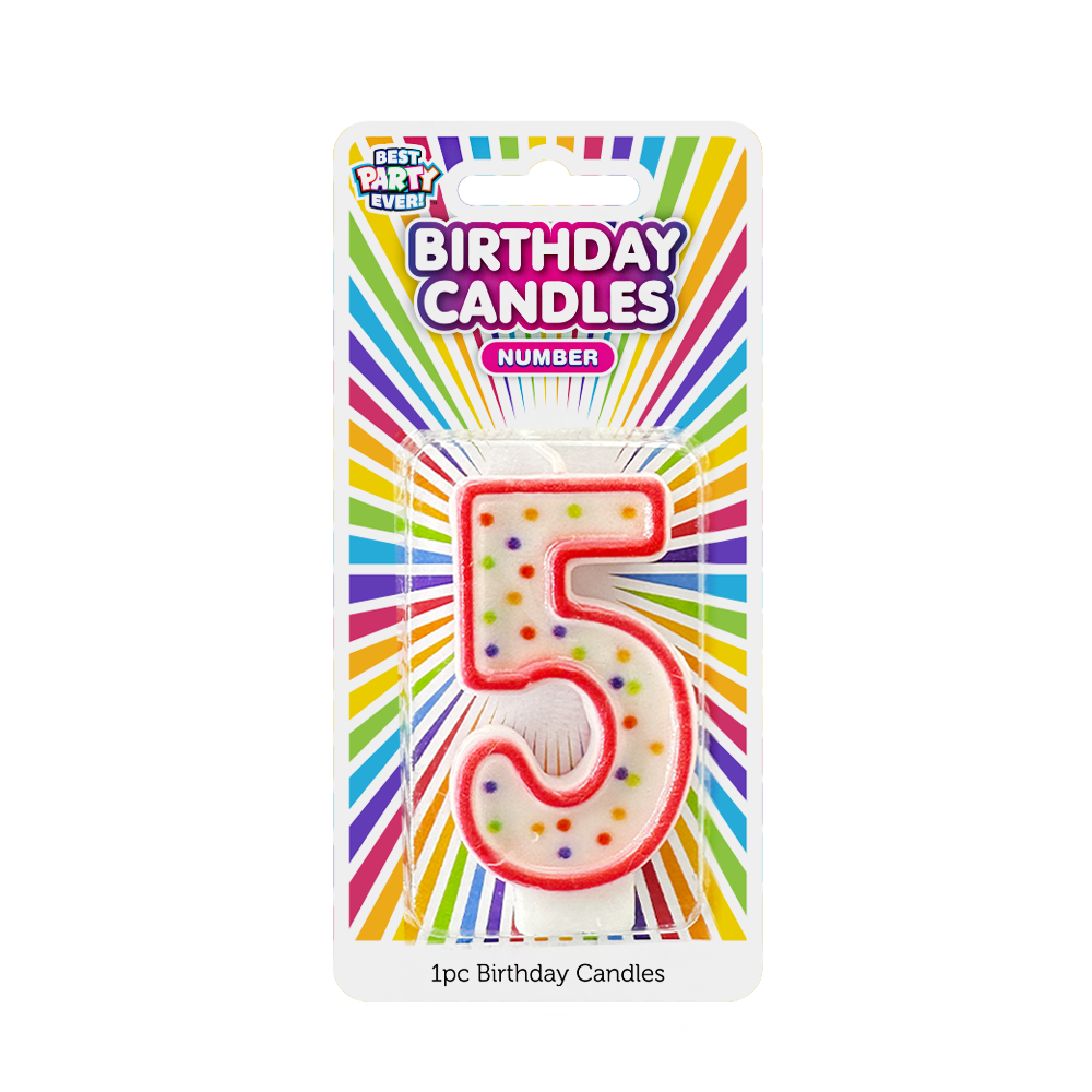 Number 5 Birthday Candle