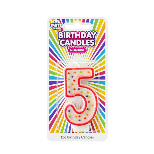 Number 5 Birthday Candle