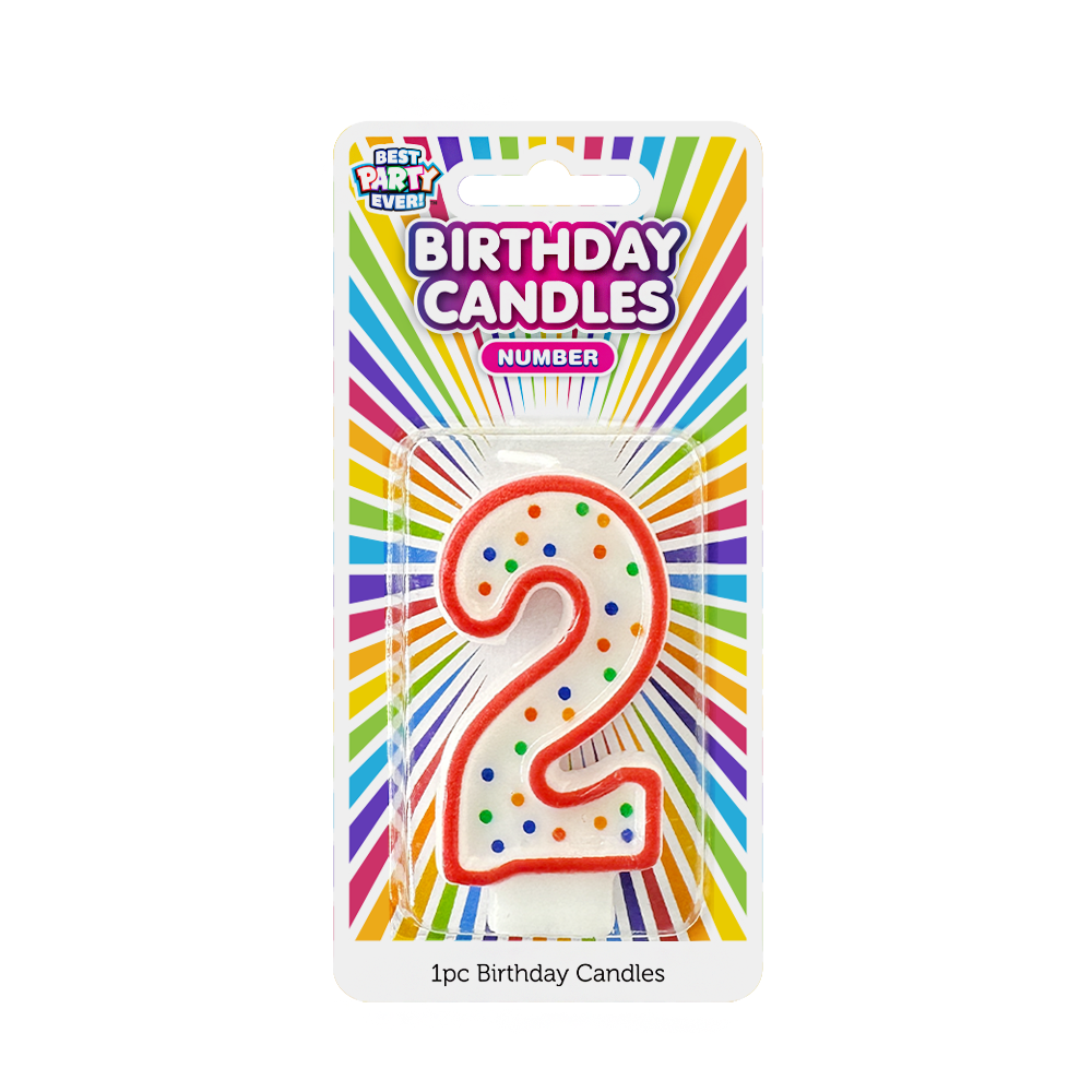 Number 2 Birthday Candle