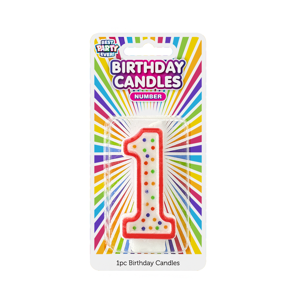 Number 1 Birthday Candle