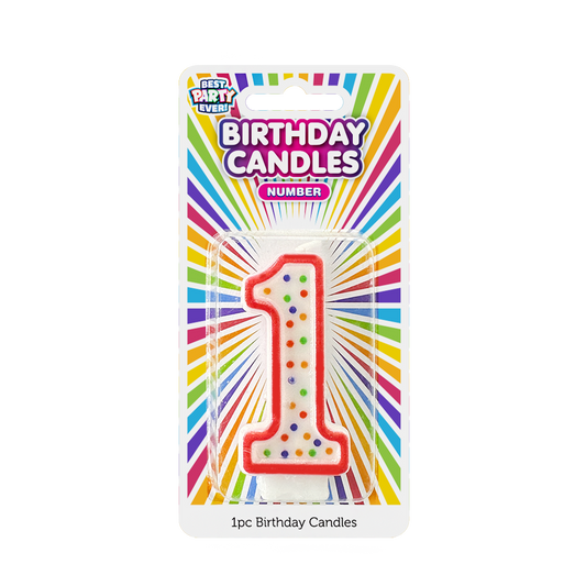 Number 1 Birthday Candle