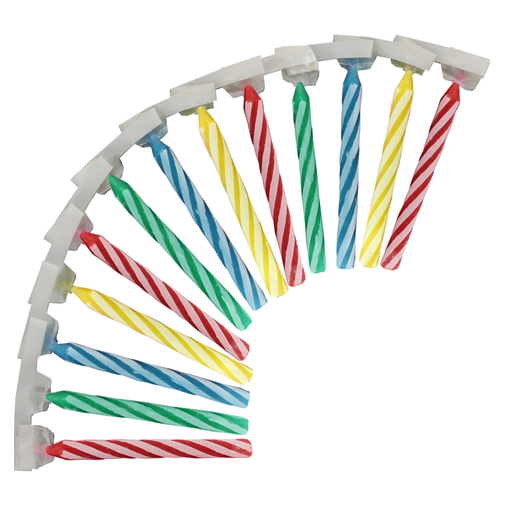Set di tre candele affusolate Cera bianca con motivo Cabinet de la Mer multicolore
