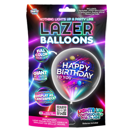 Lazer Balloons Happy Birthday Outer Space