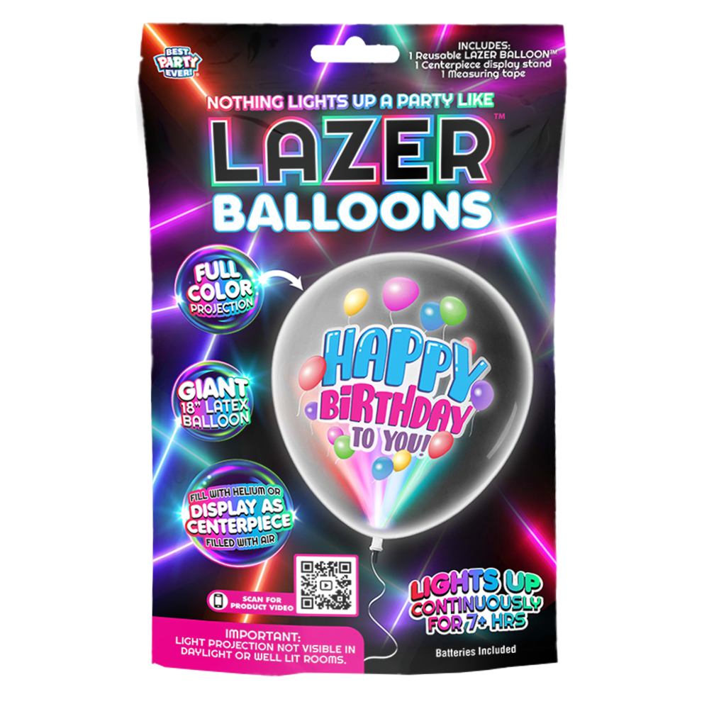 Lazer Balloons Happy Birthday Balloons