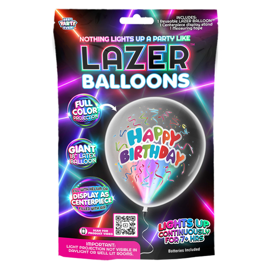 Lazer Balloons Happy Birthday Confetti