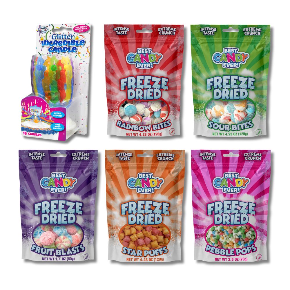 Incredible Candle + Freeze Dried Candy 5 Pack