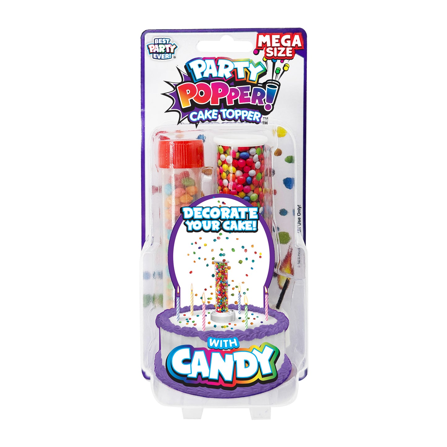 Mega Party Popper! Cake Topper! with Candy!