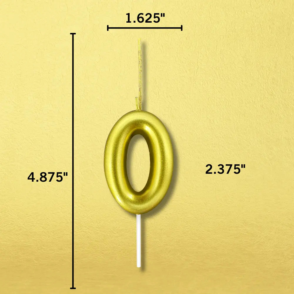Diagram showing dimensions of sparkler number candle