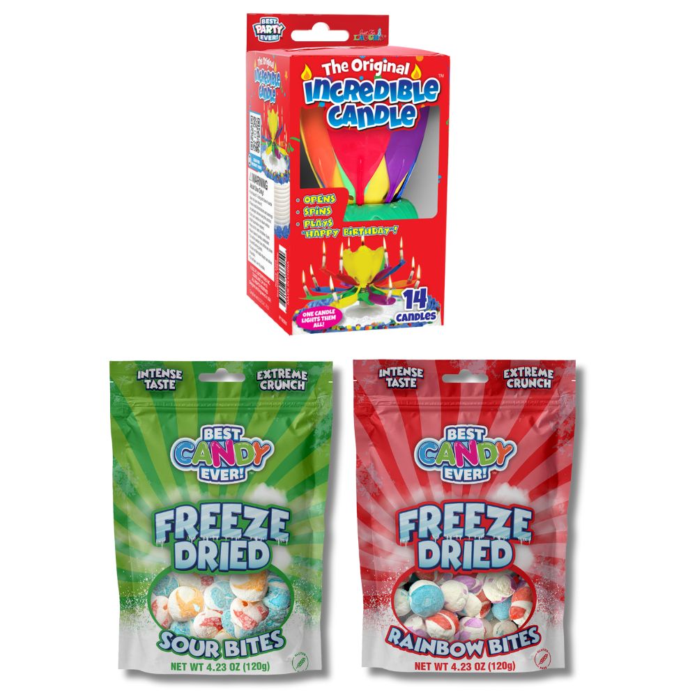 Incredible Candle + Freeze Dried Candy 2 Pack