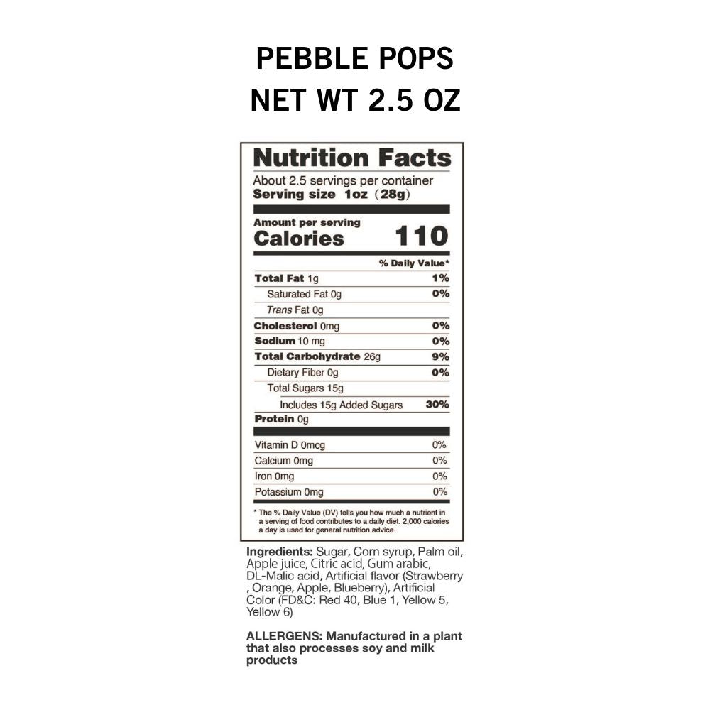 Freeze Dried Candy Pebble Pops