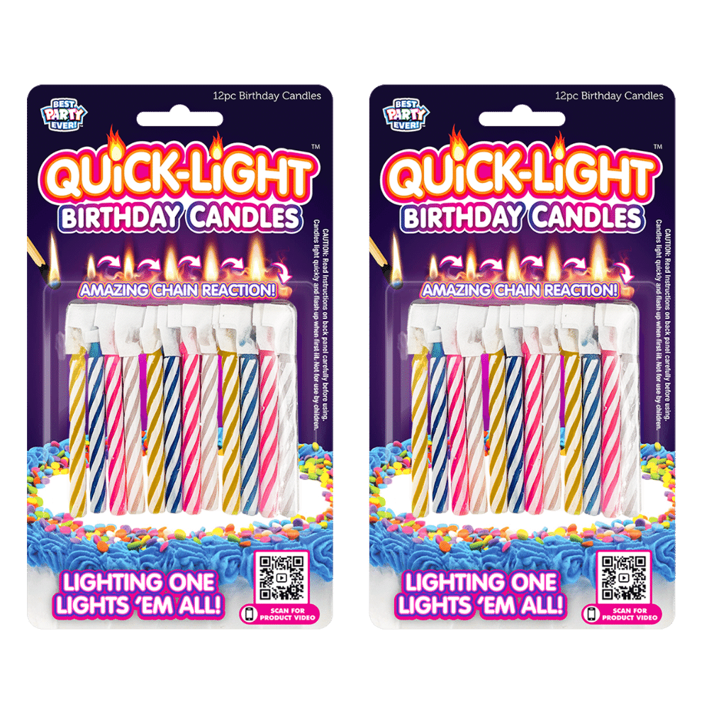 Pastel Quick-Light Birthday Candles 2-Pack