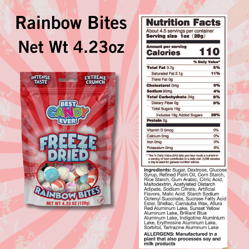 Freeze Dried Candy Rainbow Bites